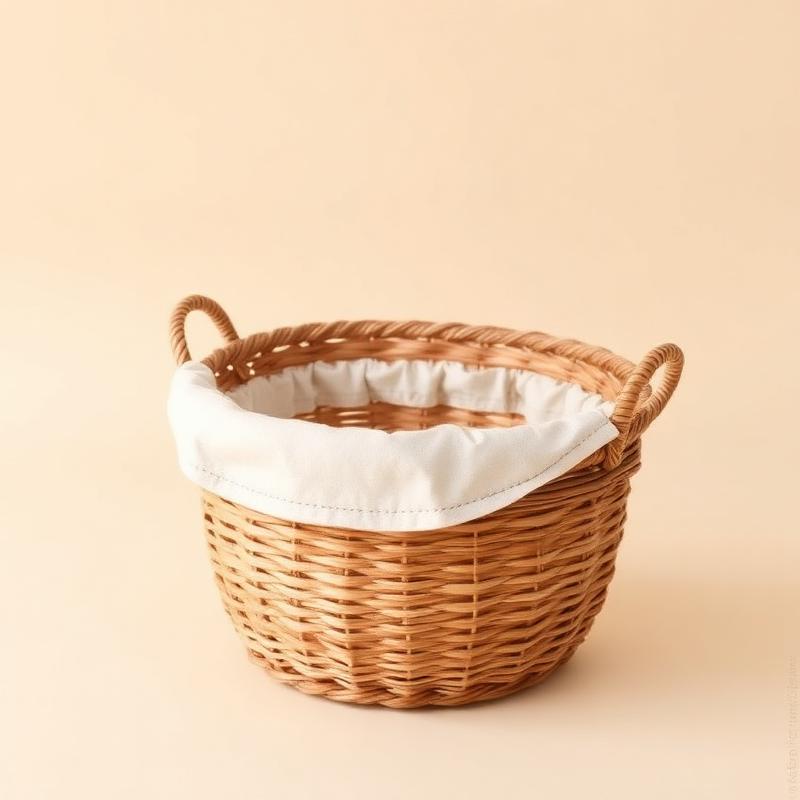 Cesto de Rattan com Etiqueta
