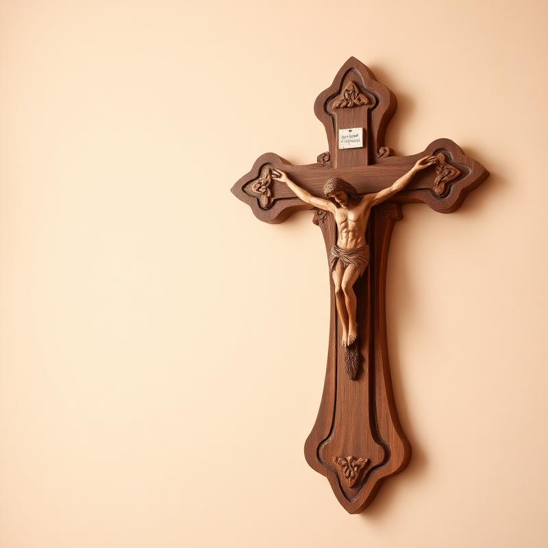 Crucifixo Entalhado com Placa